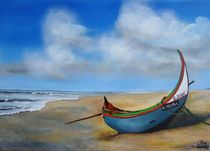Beach and Boat von Wendy Mitchell