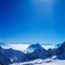 Winter - Alpen.Blick auf Zugspitzplatt und Alpspitze von li-lu