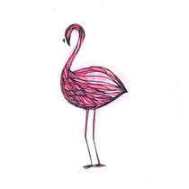Pink flamingo von Mariana Beldi