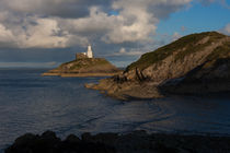 Mumbles lighthouse Swansea Bay by Leighton Collins