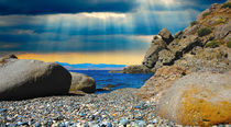 Sun rays through the clouds, Crimea, Black sea, Russia.  by Yuri Hope