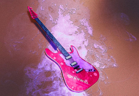 E-gitarre-rosa