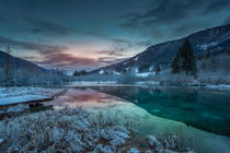 Sunrise at winter Zelenci V by Bor Rojnik