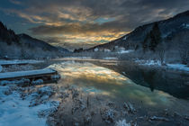 Sunrise at winter Zelenci II by Bor Rojnik