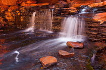 'Small waterfall in the Hancock Gorge, Karijini NP, Western Australia' by Sara Winter