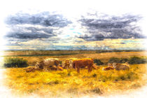 The Friendly Cows Art von David Pyatt