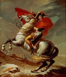 Napoleon Crossing the Alps  by Jacques Louis David