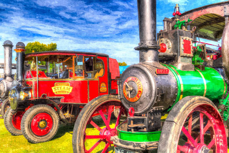 Oil-steam-traction