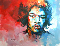 Malerei Portrait - Jimmi Hendrix_Musiker  by Geert Bordich