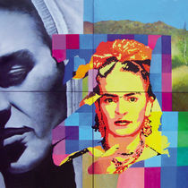 Menschen Malerei - Hommage à Frida Kahlo  by Geert Bordich
