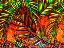 Palm Leaf Art Jungle Fire Edit by Blake Robson