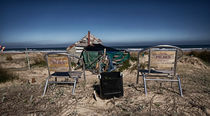 View at the Atlantic See from two chairs with beer crate by Diana C. Bernardi