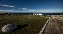 protected landscape at Cabo Polonio with white house by Diana C. Bernardi