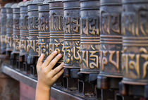 Prayer Wheels at Swayambhunath von Bikram Pratap Singh