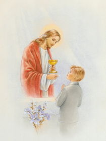 Holy communion of a boy by arthousedesign