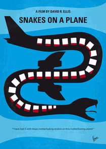 No501 My Snakes on a Plane minimal movie poster by chungkong