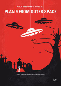No518 My Plan 9 From Outer Space minimal movie poster von chungkong