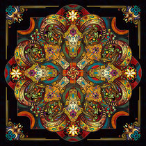 Mandala Sacred Rams-Dark Version by Peter  Awax