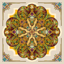 Mandala Sacred Rams-Bright Version by Peter  Awax