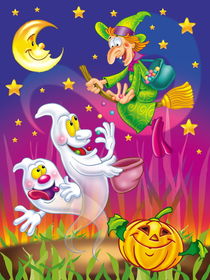 Halloween image with ghosts von arthousedesign