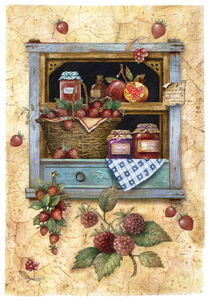 drawing of kitchen cabinet with jam by arthousedesign