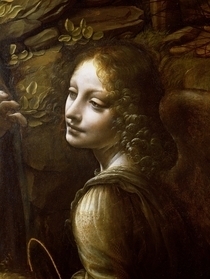 Detail der Engel, von der Madonna in der Felsengrotte  by Leonardo Da Vinci