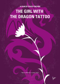 No528 My The Girl with the Dragon Tattoo minimal movie poster von chungkong