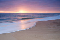 Calm Beach Waves During Sunset by Angelo DeVal