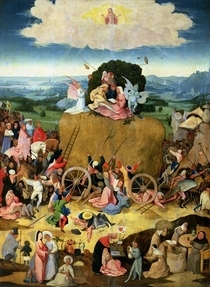 The Haywain: central panel of the triptych by Hieronymus Bosch