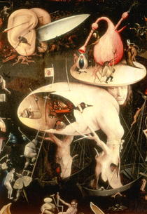 The Garden of Earthly Delights: Hell, right wing of triptych by Hieronymus Bosch