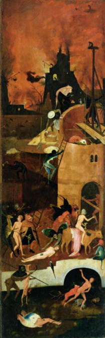 The Haywain: right wing of the triptych depicting Hell by Hieronymus Bosch