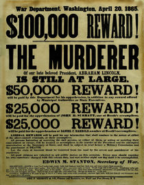 John Wilkes Booth Wanted Poster by warishellstore