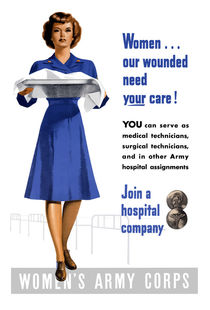Women Our Wounded Need Your Care -- WWII by warishellstore