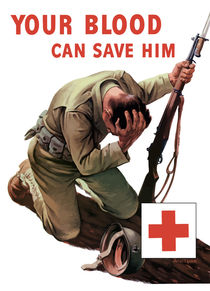 Your Blood Can Save Him -- Red Cross WWII by warishellstore