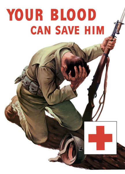 555-279-your-blood-can-save-him-ww2-red-cross-poster