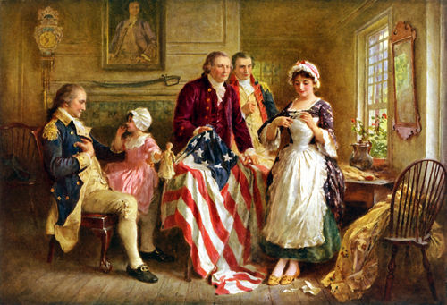 556-george-washington-betsy-ross-american-flag-painting