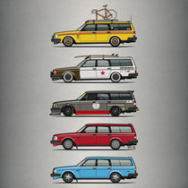 A Stack of Volvo 245 Wagons by monkeycrisisonmars