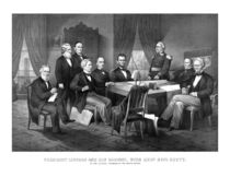 President Lincoln, His Cabinet, and General Scott by warishellstore