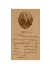 President Abraham Lincoln Letter To Mrs. Bixby  von warishellstore