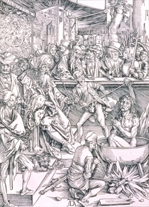 The Torture of St. John the Evangelist, from the `Apocalypse` se von Albrecht Dürer