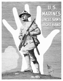 US Marines -- Uncle Sam's Right Hand by warishellstore