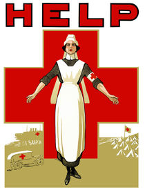 Vintage Red Cross -- Help Nurse by warishellstore