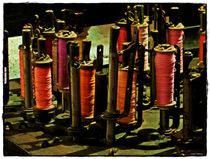~ Colorful Spools ~ by Sandra  Vollmann