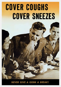 Never Give A Germ A Break - WW2 Poster by warishellstore
