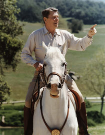 Ronald Reagan On Horseback by warishellstore
