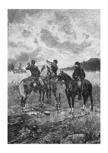 840-civil-war-bugle-call-horse-art-poster-print