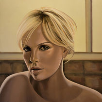 Charlize Theron painting by Paul Meijering