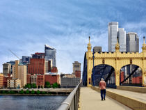 Pittsburgh PA - Crossing the Smithfield Street Bridge by Susan Savad
