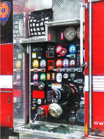 Firemen - Colorful Gauges on Fire Truck by Susan Savad