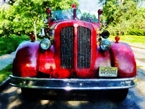 Firemen - Front of Old Fire Engine by Susan Savad